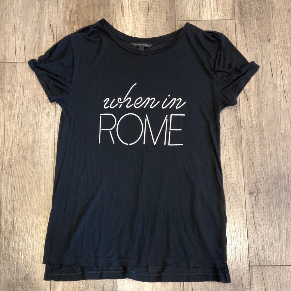 When In Rome Black Tee